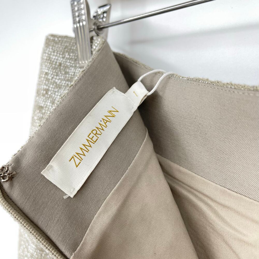 Zimmermann | NWT Coaster Metallic Split Pants in Champagne Silver Size 1 / US 6 - Picture 5 of 14